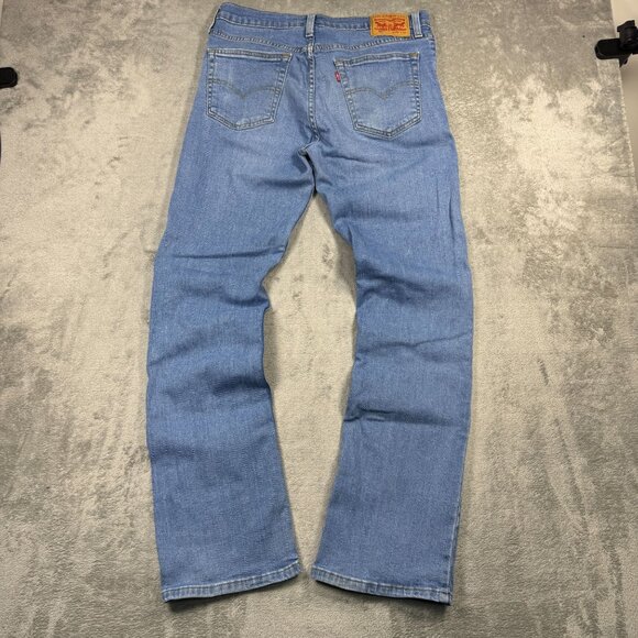 LEVIS 527 Boot Cut Denim Jeans Mens 34 Light Wash Stretch Casual Western Grunge - Picture 1 of 6